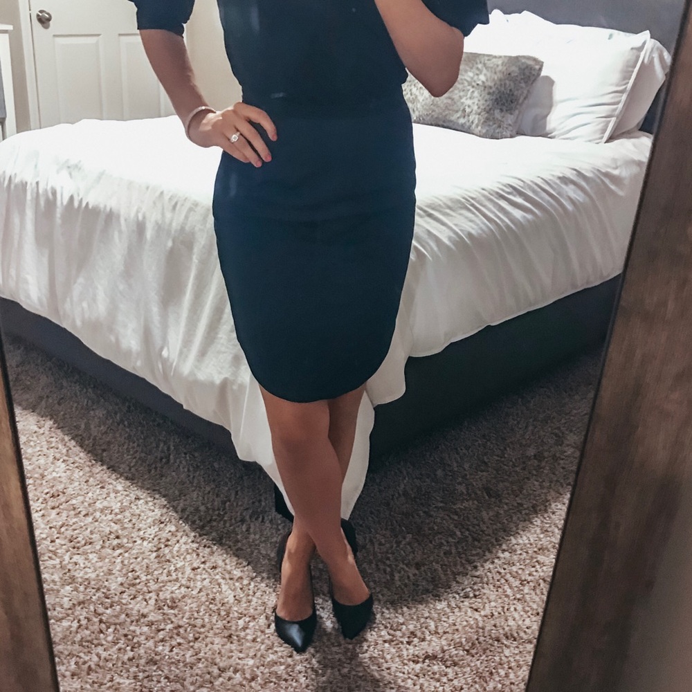 Gianna Bini Navy Blue Pencil Skirt Size 0 (NWOT)